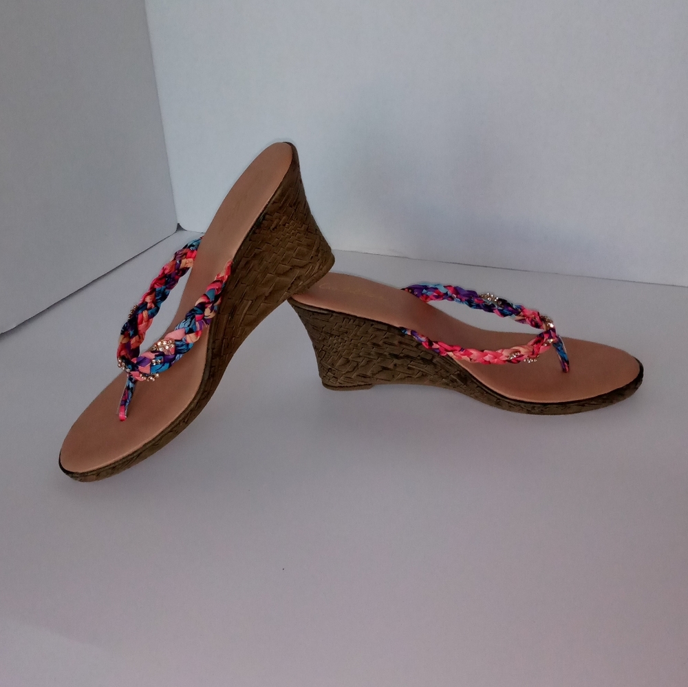 (NWOT) Goldtoe Wedge Sandals Size 10